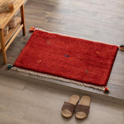 ☆ペルシャ手織りギャッベ 玄関マットMサイズ 13 | 三越伊勢丹